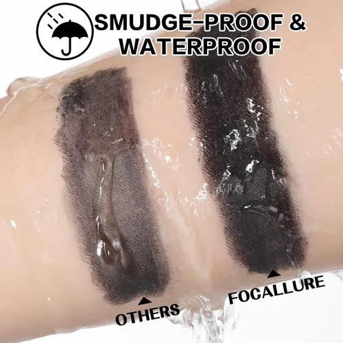 Miniatura 7 de FOCALLURE 2 lápices de sombra de ojos sin arrugas, lápiz de sombra de ojos en crema brillante y mate, larga duración, impermeable, iluminador