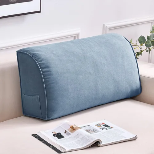 Miniatura 9 de Almohada triangular para sofá cama, almohada triangular cómoda para cabecera y respaldo de lectura, cojín de soporte lumbar para cuello y espalda