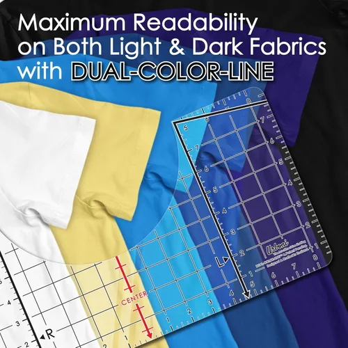 Miniatura 3 de Guía de alineación de vinilo para regla de camiseta (actualización 2025 – talla XL) – Herramienta de medición de camisa diseño de centro