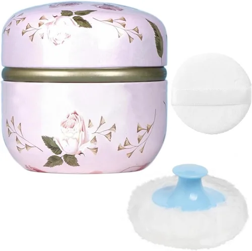 Miniatura 12 de Estuche de Polvo Corporal WEMEGA con Aplicador de Polvo, Contenedor de Polvo, Caja de Té para Polvo Corporal y Facial para Bebés y Mujeres, Estuche