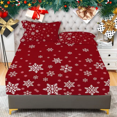 Miniatura 9 de YIYEA Sábana bajera con estampado floral y funda de almohada, sábana bajera ajustada de microfibra cepillada doble premium, bolsillo profundo de 16
