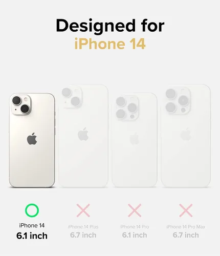 Miniatura 2 de Ringke Fusion Design - Funda compatible con iPhone 14 de 6.1 pulgadas, parte trasera dura transparente con diseño de flores, a prueba de golpes