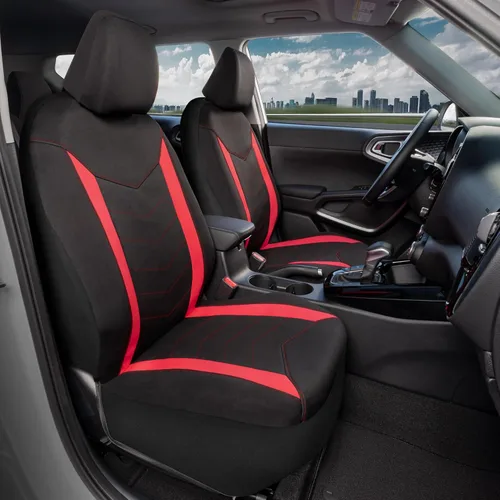 Miniatura 3 de Motor Trend SpillGuard 2 - Fundas de asiento rojas para automóviles y fundas de asiento para camiones, forro de neopreno, fundas de asiento Rojo