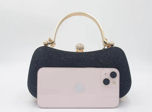 Miniatura 6 de AIZEXIN Bolsos de mano con purpurina para mujer, bolsos de noche de boda con mango de diamantes de imitación
