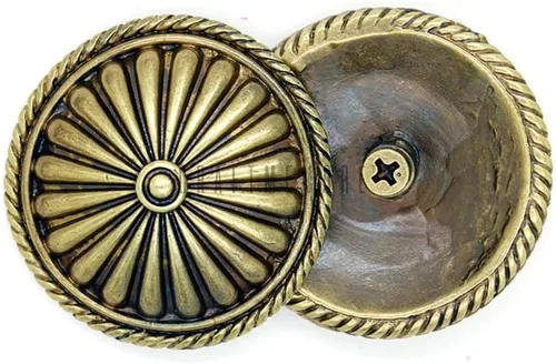 CRAFTMEMORE 2pcs 1.575 in Coin Concho Navajo Vintage Tornillo Atrás Conchos, Ornamento para Leathercraft Cinturón Sombreros Billetera CHS49 (Bronce)