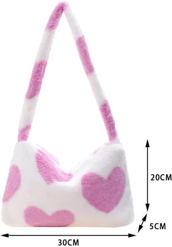 Miniatura 7 de Bolsa de hombro para mujer Kexle, afelpada, para otoño e invierno