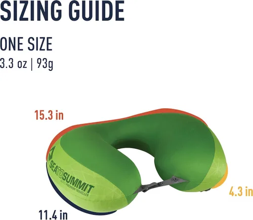 Miniatura 8 de Sea to Summit Aeros Premium Traveller - Almohada inflable para el cuello, color lima