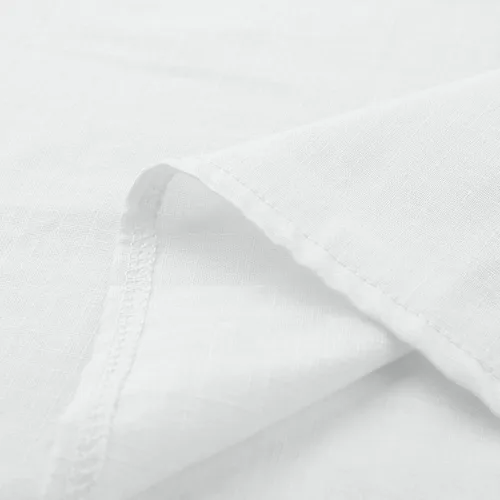 Miniatura 7 de Oversized Cotton Linen Shirts for Women 2023 Summer Casual Half Sleeve Crewneck Tunic Tops Loose Comfy Side Slit Basic Blouse