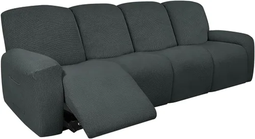 Miniatura 20 de vctops Fundas elásticas resistentes al agua, para sofá reclinable, suaves y lisas, con correa elástica antideslizante, protector de muebles