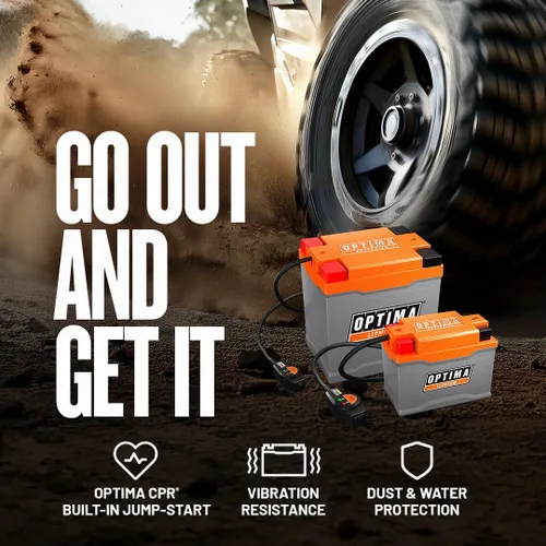 Miniatura 7 de OPTIMA QUAD7 ORANGETOP Batería de litio – Reserva de arranque del motor integrada con BMS y cable Powerlink – 190 amperios de arranque, 3AH