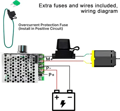 Miniatura 7 de RioRand Interruptor controlador de velocidad del motor de 7-70V PWM DC 30A