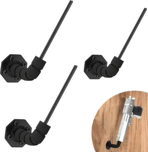 Miniatura 15 de Soporte oculto para pistola de 90/45 grados, para almacenamiento en interiores, montaje en pared y múltiples superficies