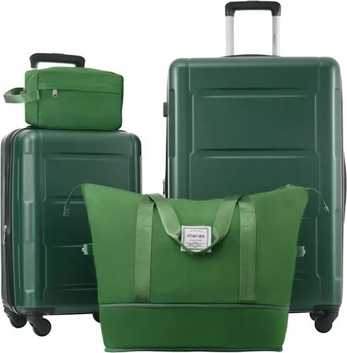 Miniatura 191 de Merax Equipaje, maleta extensible rígida con ruedas giratorias ligeras, Negro -, 40/48/52