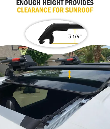 Miniatura 5 de Barras Transversales de Techo Compatibles con Buick Encore 2013 2014 2015 2016 2017 2018 2019 2020 2021 2022 Portaequipajes con Barras Transversales
