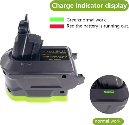 Miniatura 6 de URUN V6 Adaptador para aspiradora Dyson V6 Convertidor para Ryobi batería de litio de 18 V para batería V6 compatible con DC58 DC59 DC61 DC62 DC72