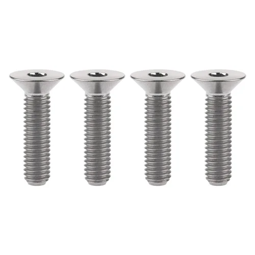 Miniatura 25 de Titanium Ti M5x10 12 15 20 0.984 in cabeza plana avellanada Tornillos hexagonales Tornillos de cabeza plana, paquete de 4 (M5x10mm, Negro)