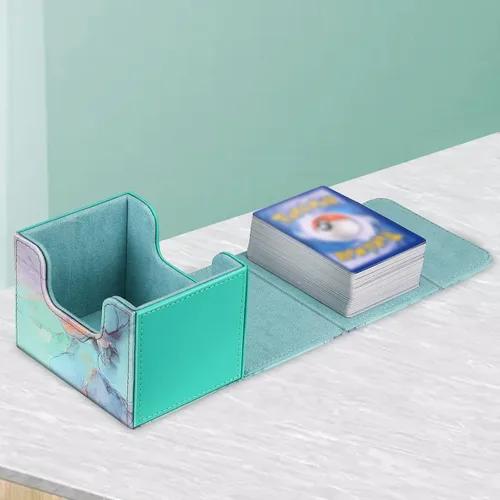 Miniatura 5 de CaseBot Caja de cartas compatible con MTG/TCG/CCG, funda magnética para tarjetas de juego de gran tamaño que se adapta a más de 180 tarjetas