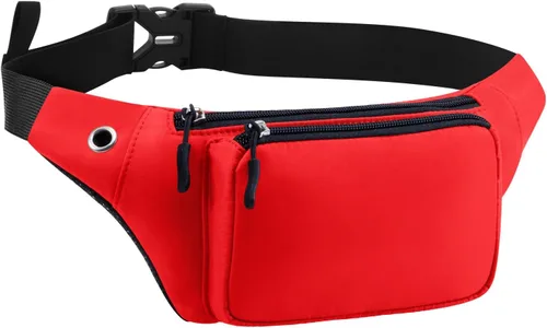 Miniatura 12 de Kamo Fanny Pack, Riñonera Mochila Impermeable Durable Poliéster Pequeño para el aire libre Ligero bolsa cruzada, bolso de día para Mujeres Hombres