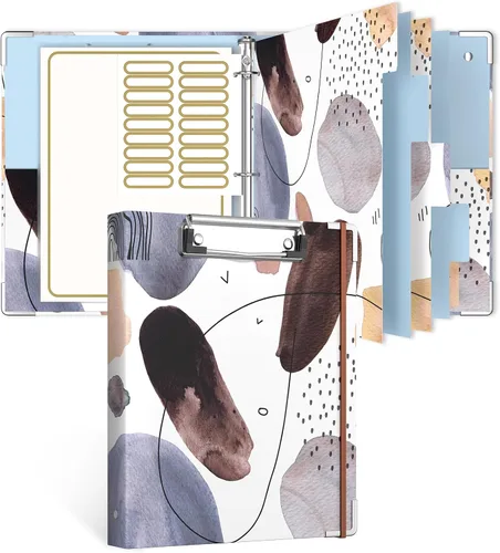 Miniatura 44 de Rouidr Carpeta de 3 anillos con portapapeles, 1 pulgada, 8.5 x 11 pulgadas, tamaño carta, carpetas organizadoras con pestañas divisorias y fundas