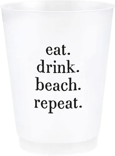 Miniatura 9 de Santa Barbara Design Studio Party Shot Glass - 10 vasos reutilizables de plástico sin BPA, 2 onzas, tequila de sal y lima