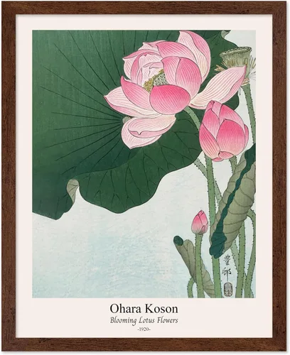 Miniatura 17 de Poster Master Vintage Ohara Koson Poster - Retro Blooming Lotus Flowers Print - Japanese Art - Flower Illustration - Aesthetic Design - Floral