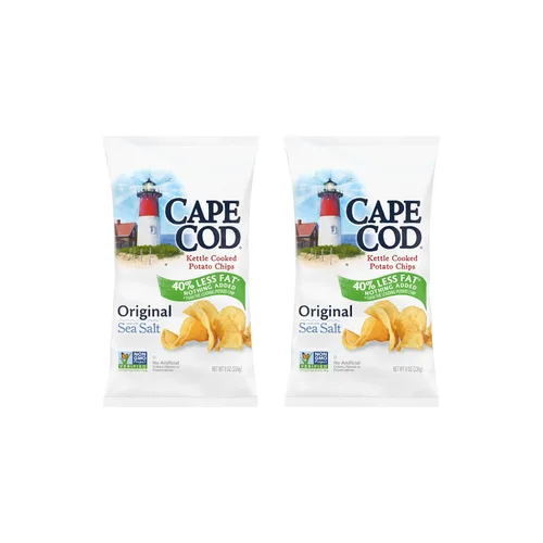 Miniatura 10 de Cape Cod Papas fritas, chips originales menos grasos, bolsas de aperitivos de 1 oz, 10