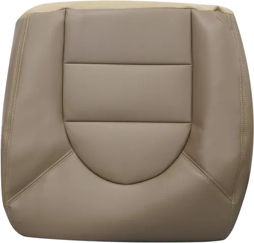 Miniatura 2 de NLQR Funda de asiento de repuesto para parte inferior del lado del pasajero de cuero marrón compatible con Ford F250 F350 F450 F550 Lariat XLT 1999