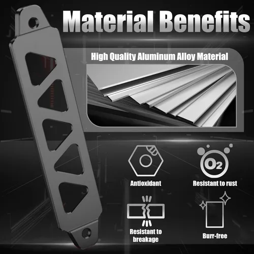 Miniatura 3 de BFXM Kit de sujeción de batería, soporte de montaje de amarre de batería de aleación de aluminio, soporte de sujeción de batería con pernos en J