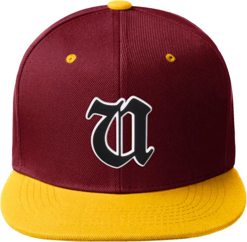 Miniatura 1207 de Daxton Gorra clásica con visera de billete plano con letras del alfabeto inglés antiguo de la A a la Z