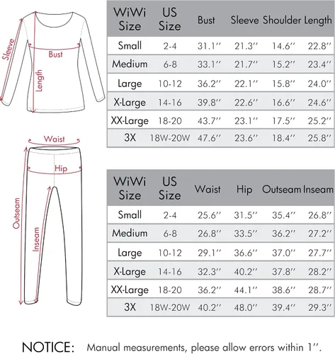 Miniatura 6 de WiWi Conjunto de pijama de viscosa suave de bambú para mujer, ropa interior térmica larga, súper cálida, capa base, pantalones de pijama S-3X