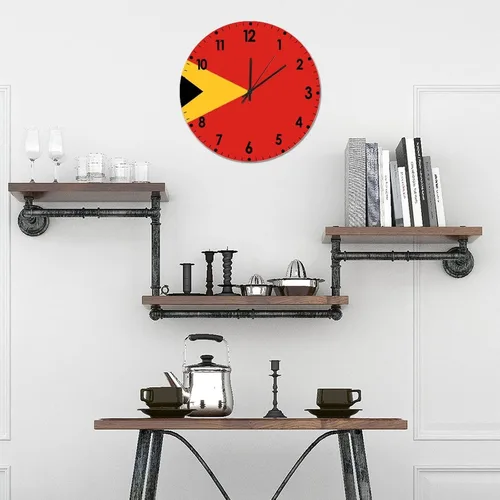 Miniatura 132 de Cheyan Reloj de pared con bandera de Canadá de 12 pulgadas, silencioso, sin tictac, de PVC, funciona con pilas, reloj redondo decorativo, regalo