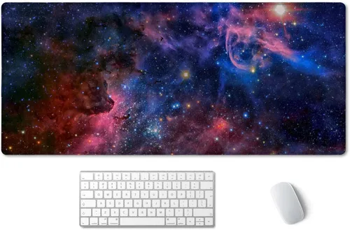 Miniatura 20 de SSOIU ArtSo - Alfombrilla de mouse extendida para juegos XXL, alfombrilla larga para teclado, decoración de escritorio, base de goma antideslizante