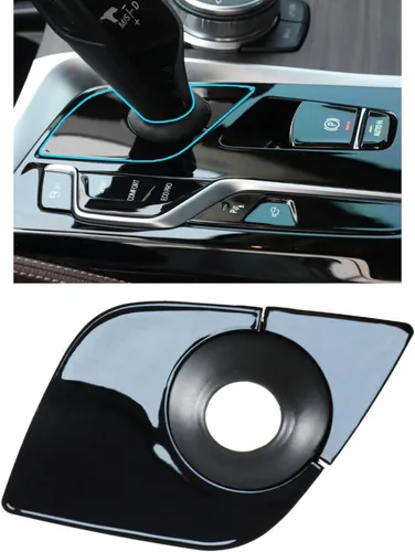 FUSCH Cono de cambio brillante negro para consola, caja de cambios, panel de adorno, tapa antipolvo interior Compatible con BMW 5 6 Series G30 G31
