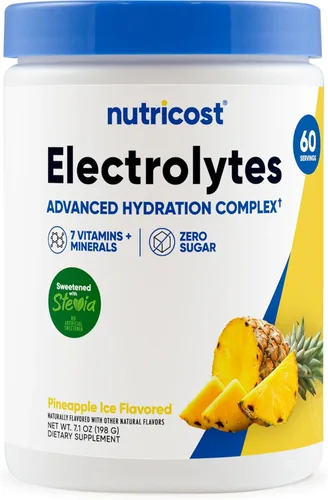 Miniatura 9 de Nutricost Electrolitos en Polvo Complejo (60 Porciones, Frambuesa Azul) - Mezcla de Bebida Suplemento de Hidratación con Vitaminas y Minerales