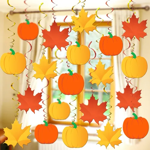 Miniatura 3 de KatchOn, Remolinos colgantes de Acción de Gracias, paquete de 30, remolinos de otoño para decoraciones de otoño para el aula, paquete de 30,