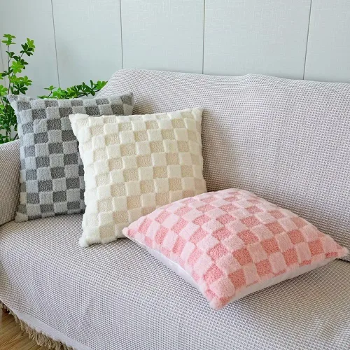 Miniatura 7 de Juego de 2 fundas de almohada decorativas de piel sintética suave de 12 x 20 pulgadas, fundas de cojín rectangulares para sofá, sala de estar