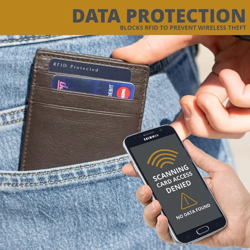 Miniatura 5 de GARZINI Cartera mágica para hombres, cartera minimalista con tarjetero RFID, cartera de cuero para 10 tarjetas