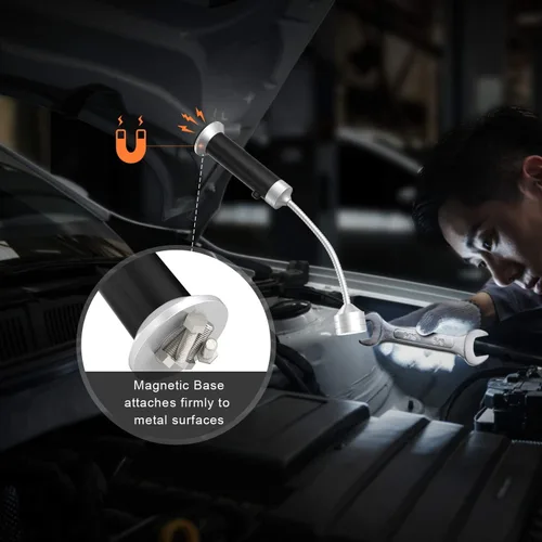 Miniatura 5 de FIREOR - Accesorios de iluminación para parrilla de barbacoa para exterior, luces LED magnéticas para BBQ con cuello de ganso flexible resistente a