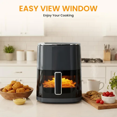 Miniatura 5 de HealSmart Horno freidora de aire 12 en 1, horno de convección digital de 6.34 cuartos de galón con ventana visible y 1700 W, freír al aire, asar