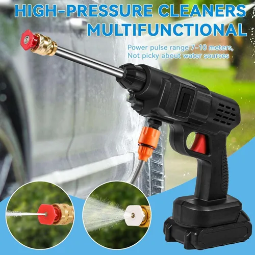 Miniatura 2 de Lavadora a presión inalámbrica, limpiador de energía portátil, pistola de lavado de coche de alta presión de mano, 2 baterías y cargador incluidos