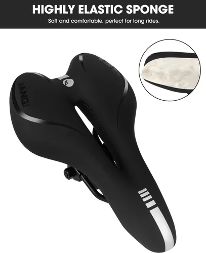 Miniatura 5 de Cómodo asiento de bicicleta para hombres y mujeres, asiento de bicicleta impermeable, silla de bicicleta de montaña transpirable, sillín