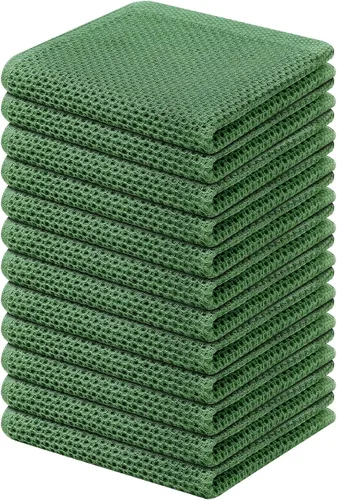 Miniatura 66 de Kitinjoy - Paños de cocina de 100 % algodón, tela de tejido gofrado, paño de limpieza ultrasuave, absorbente y de secado rápido. Gris Oscuro
