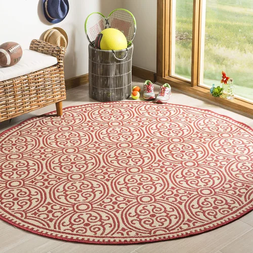 Miniatura 20 de SAFAVIEH Alfombra lavable para exteriores Linden Collection - 4 x 6 pies, aguamarina y crema, no desprende pelusa y fácil de limpiar, ideal