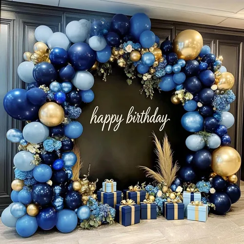 Miniatura 9 de Arco de globos de color azul polvoriento, kit de guirnalda de globos de látex para baby shower, cumpleaños, despedida de soltera, boda, graduación