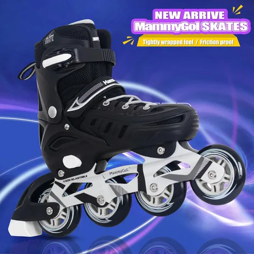 Miniatura 6 de MammyGol - Patines en línea ajustables para adultos, patines seguros y duraderos con ruedas gigantes, patines profesionales de alto rendimiento