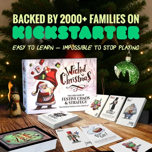 Miniatura 2 de Divertido juego de cartas navideñas para familias y amigos Edades 7+, 3–6 jugadores, gran regalo secreto de Papá Noel y relleno de calcetín