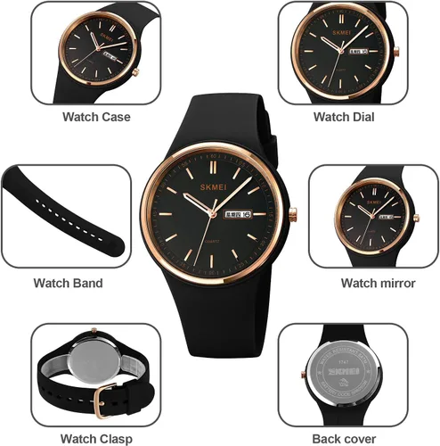 Miniatura 6 de PASOY Reloj digital multifunción para hombre, 2 horas, estilo militar, a rayas, camuflaje, alarma de goma, cronómetro, cuenta regresiva
