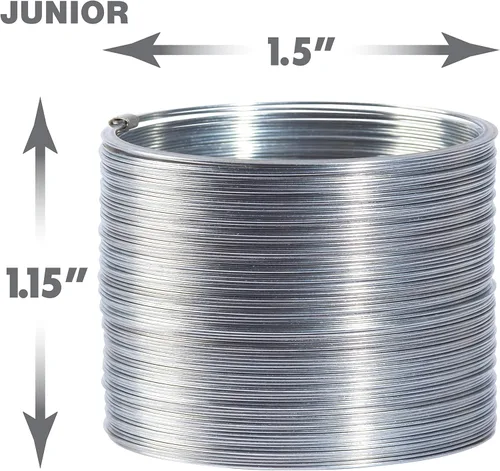 Miniatura 5 de Just Play - Paquete de 3 juguetes para ansiedad originales de la marca Slinky Surtido de juguetes de resorte de metal con 3 tamaños, juguete