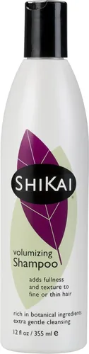 ShiKai Champú voluminizador (12 onzas) | Rico en ingredientes botánicos | Añade volumen, humedad y textura al cabello fino o fino | Limpieza extra
