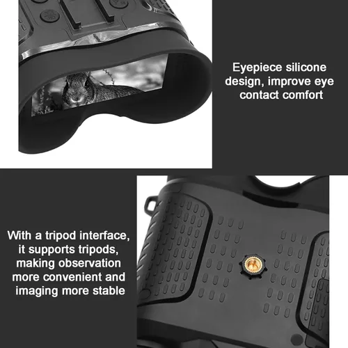 Miniatura 3 de MAYKEA Gafas de visión nocturna binocular montadas en la cabeza, zoom digital 8X, nivel IP54 impermeable, con pantalla TFT Ultra HD de 2.7 pulgadas